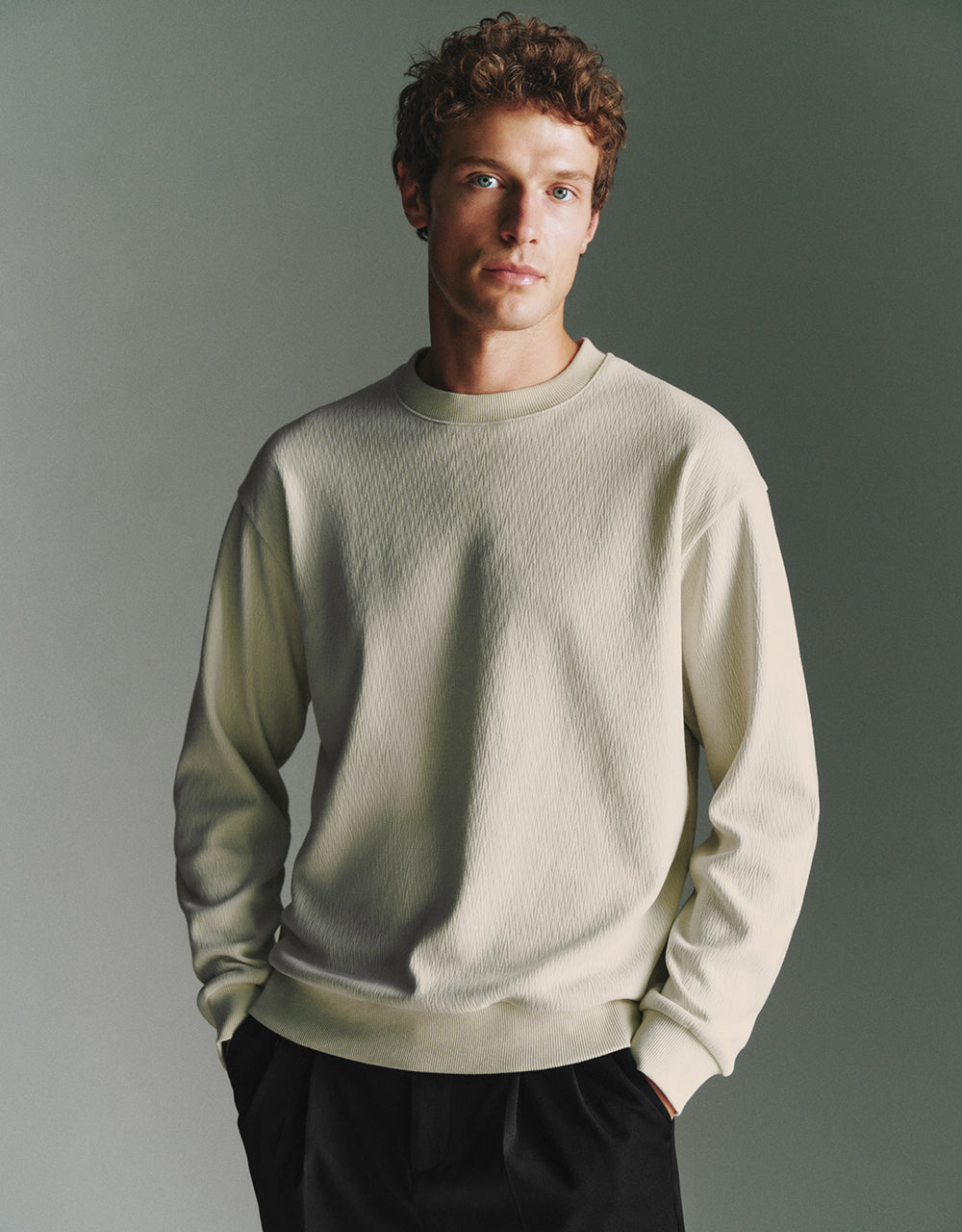 Crew Neck Straight Sweatshirt