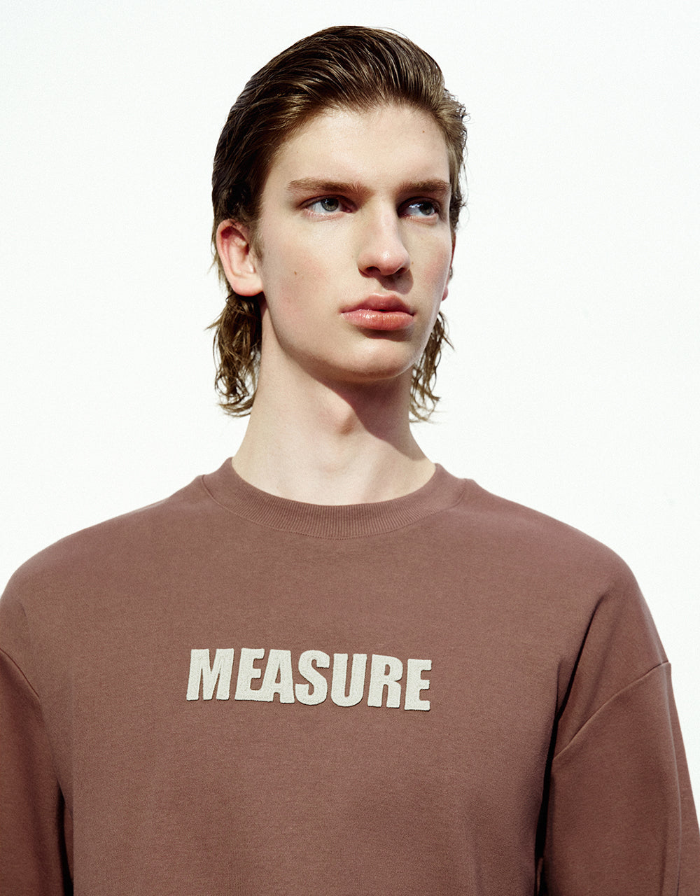 Letter Embossed Straight Sweatshirt