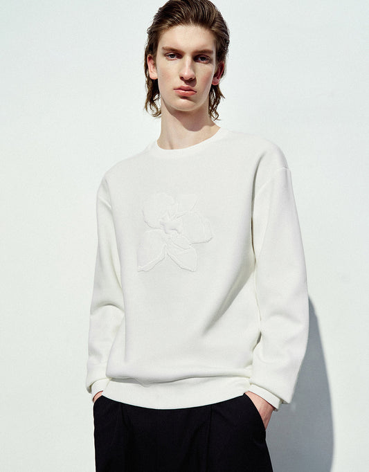 Flower Embosseed Sweatshirt