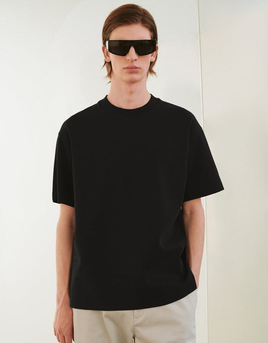 Drop Shoulder Sleeve Crew Neck T-Shirt