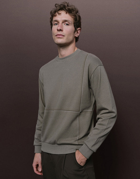 Crew Neck Straight Sweatshirt