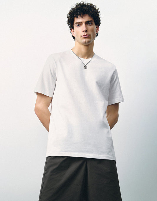 Crew Neck T-Shirt With Necklace