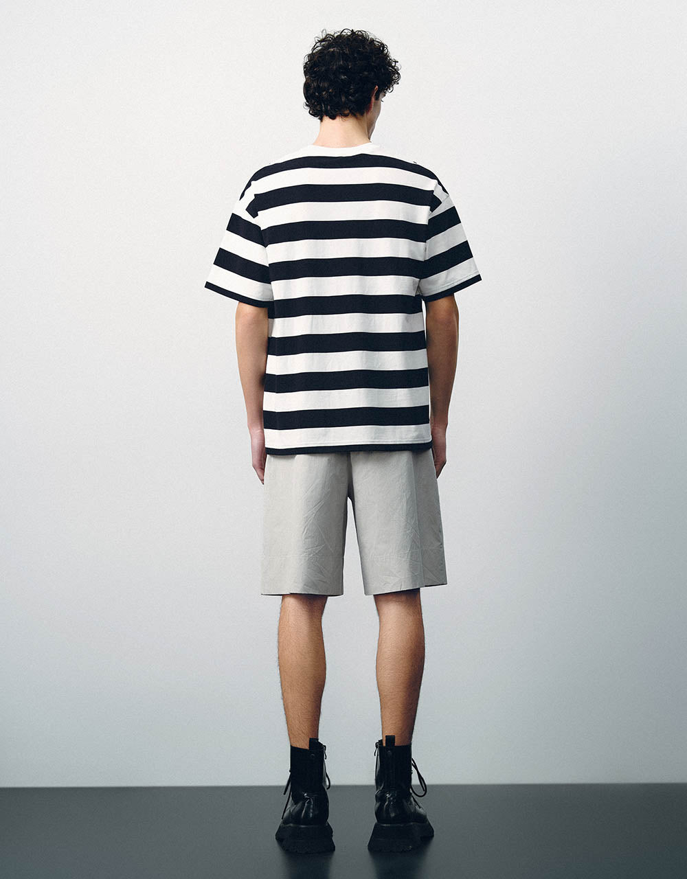 Striped Crew Neck Loose T-Shirt