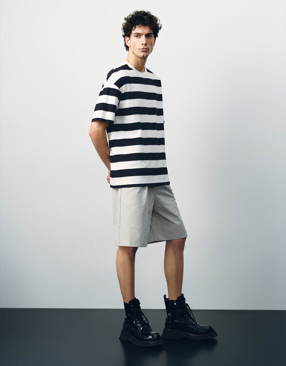 Striped Crew Neck Loose T-Shirt