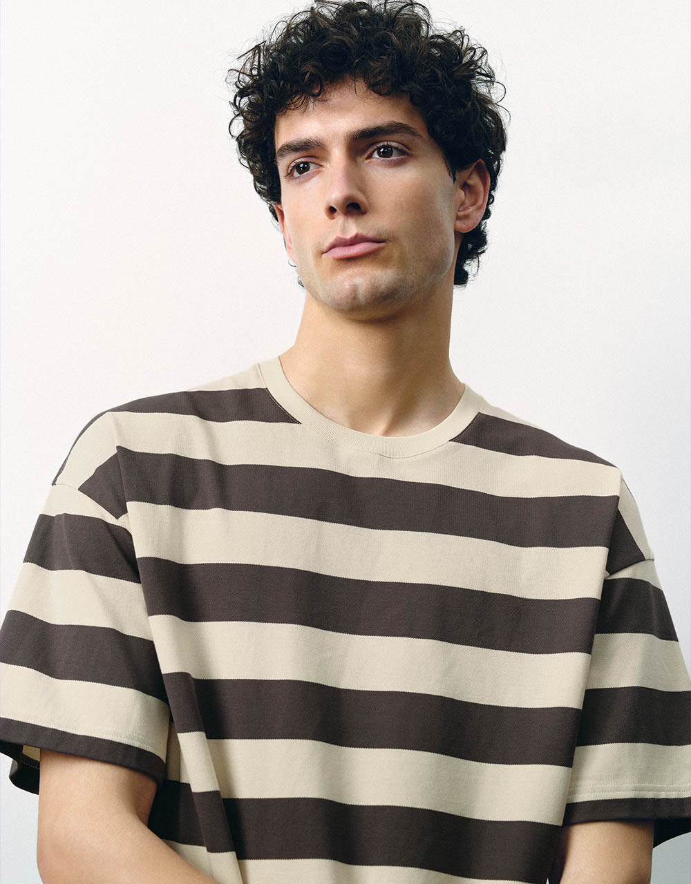 Striped Crew Neck Loose T-Shirt