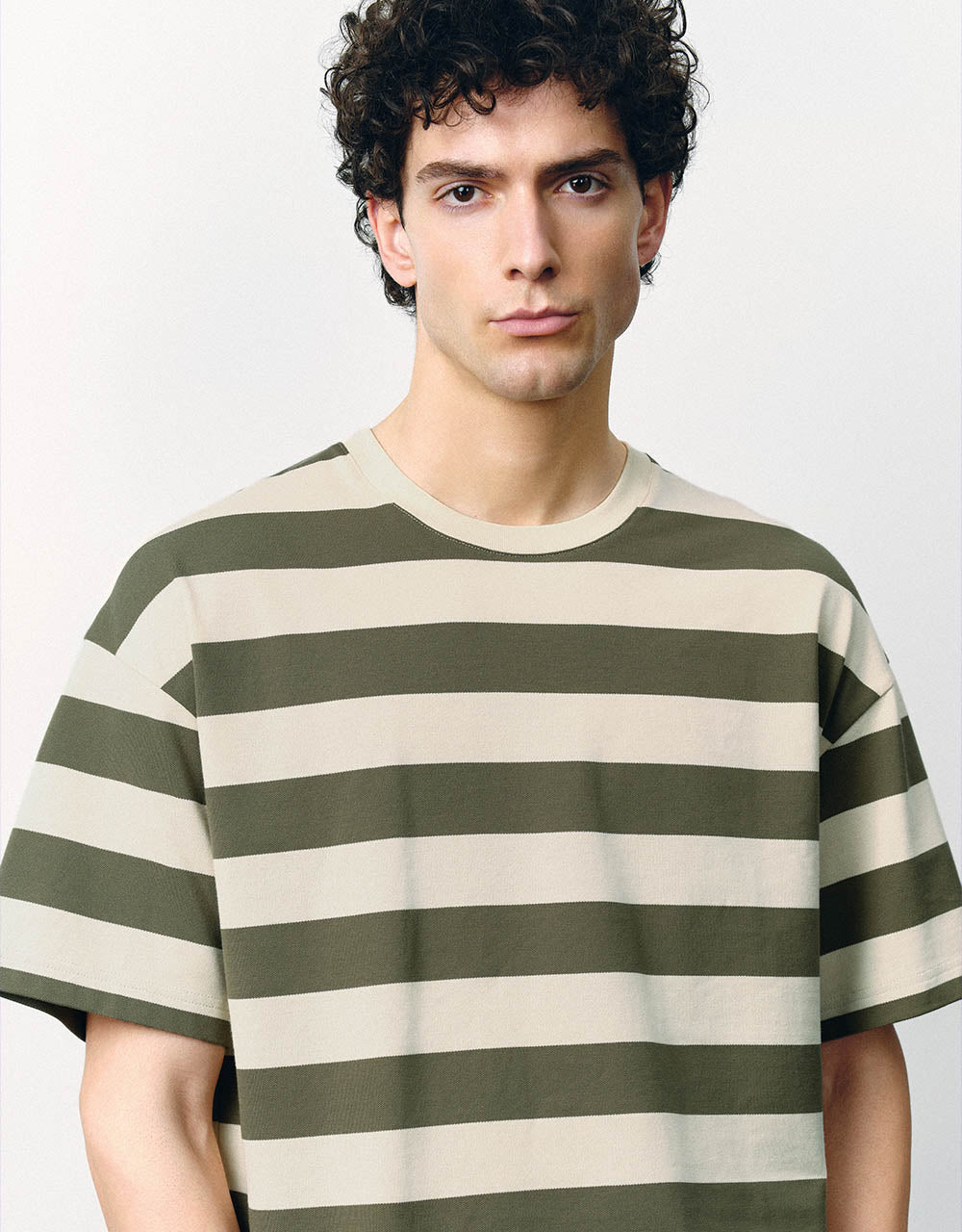 Striped Crew Neck Loose T-Shirt