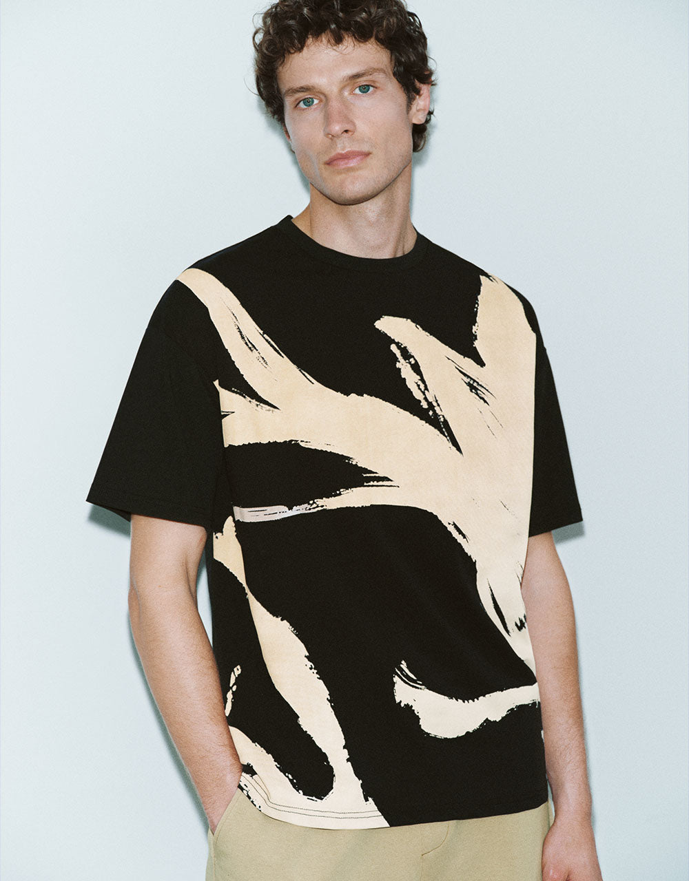 Printed Crew Neck Loose T-Shirt