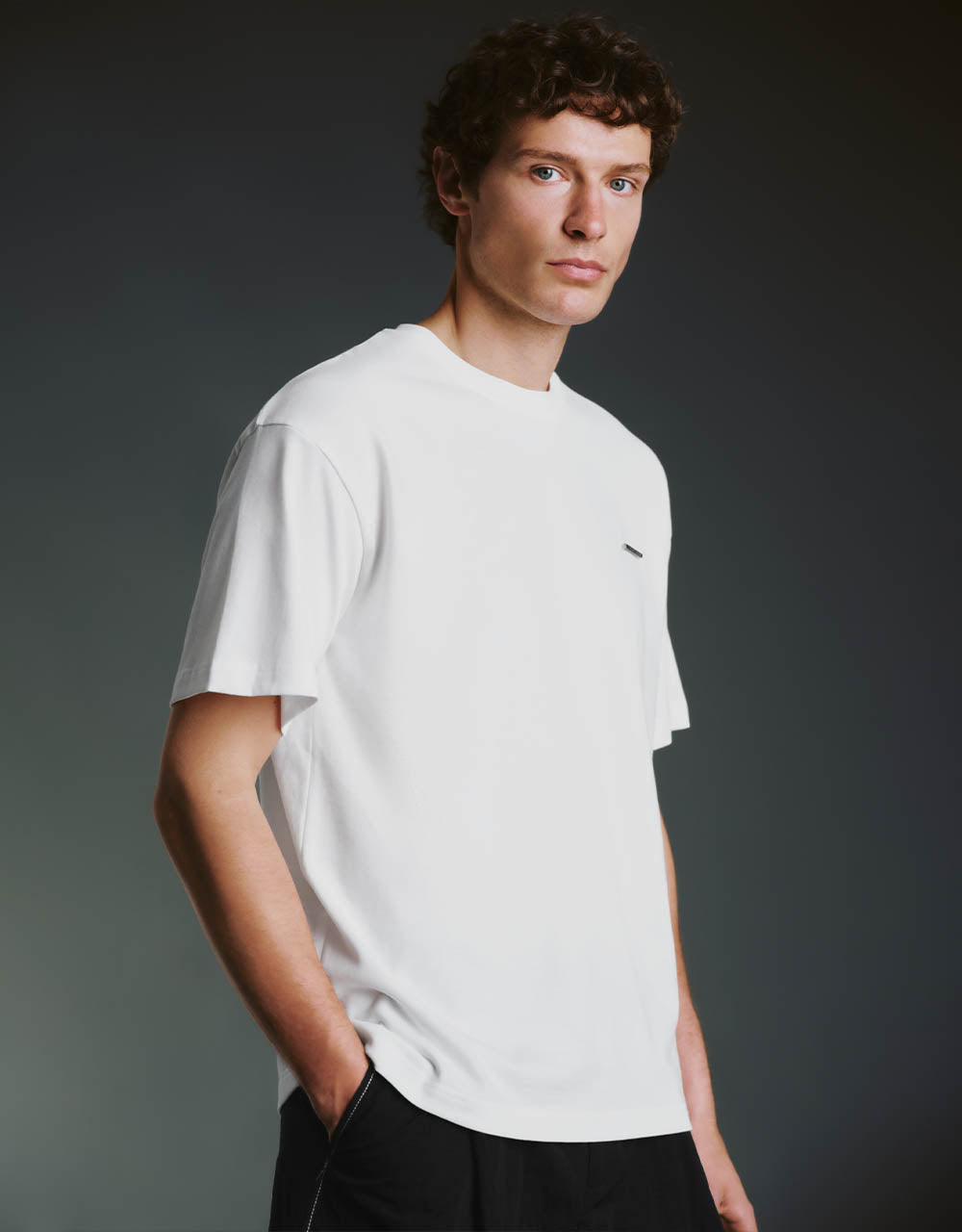 Crew Neck Loose A-Line T-Shirt