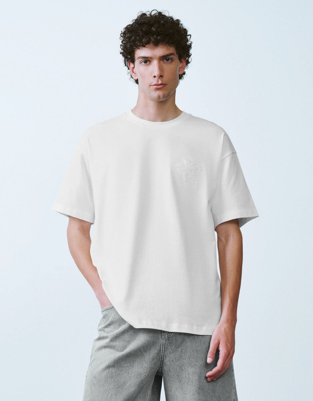 Crew Neck Loose A-Line T-Shirt