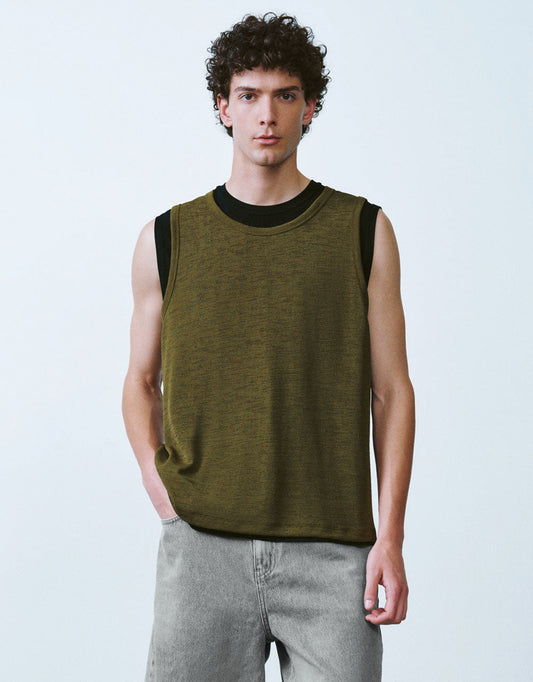 Crew Neck Loose Tank Top