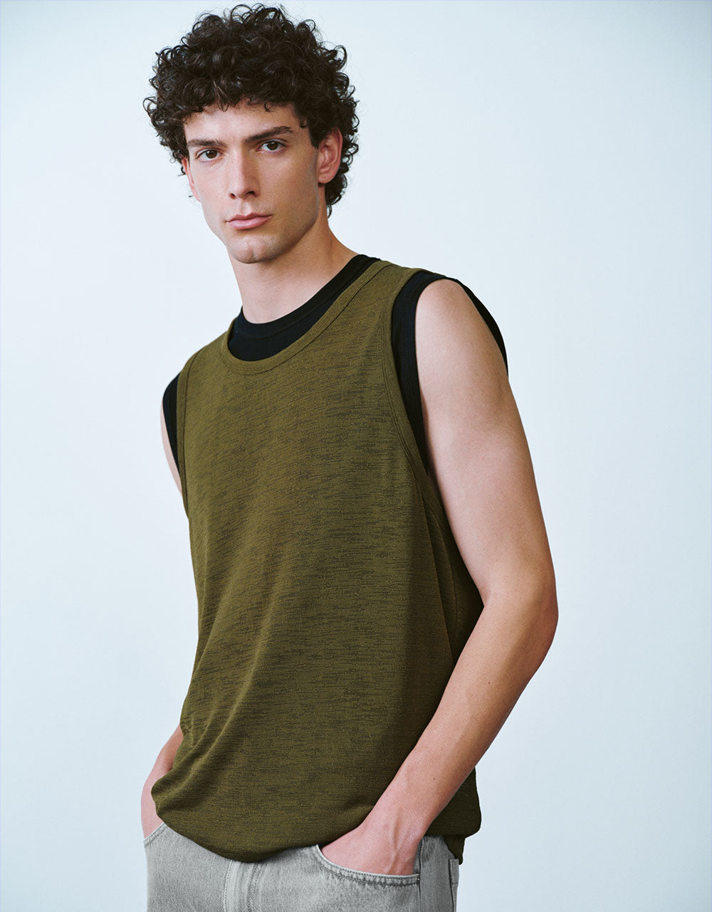 Crew Neck Loose Tank Top