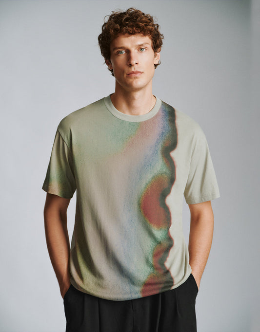 Printed Crew Neck Straight T-Shirt