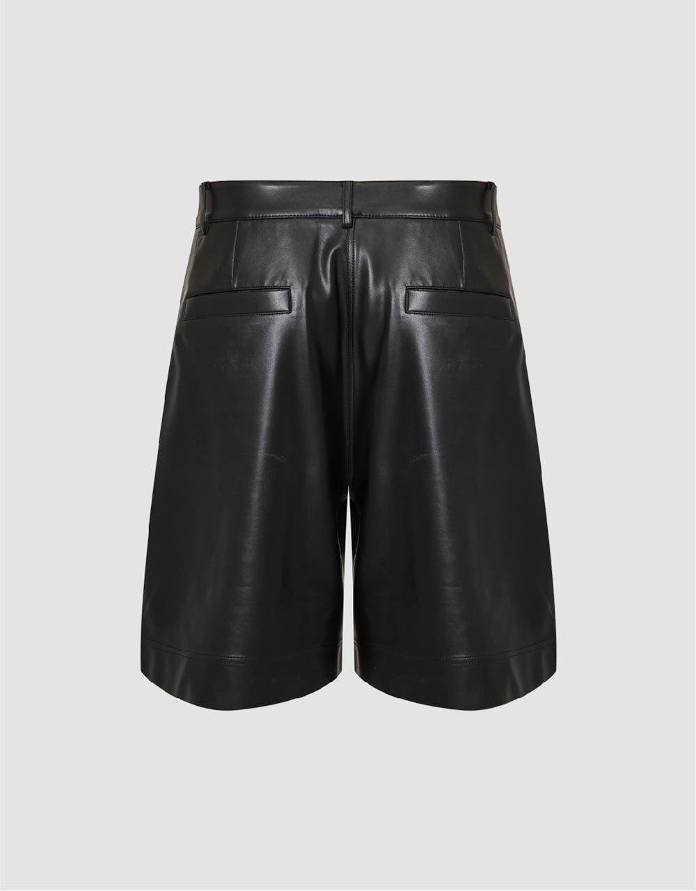 Vegan Leather Loose Shorts