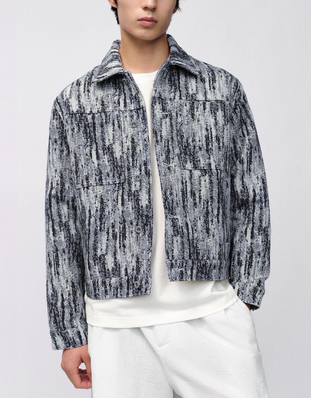 Drop Shoulder Sleeve Denim Jacket