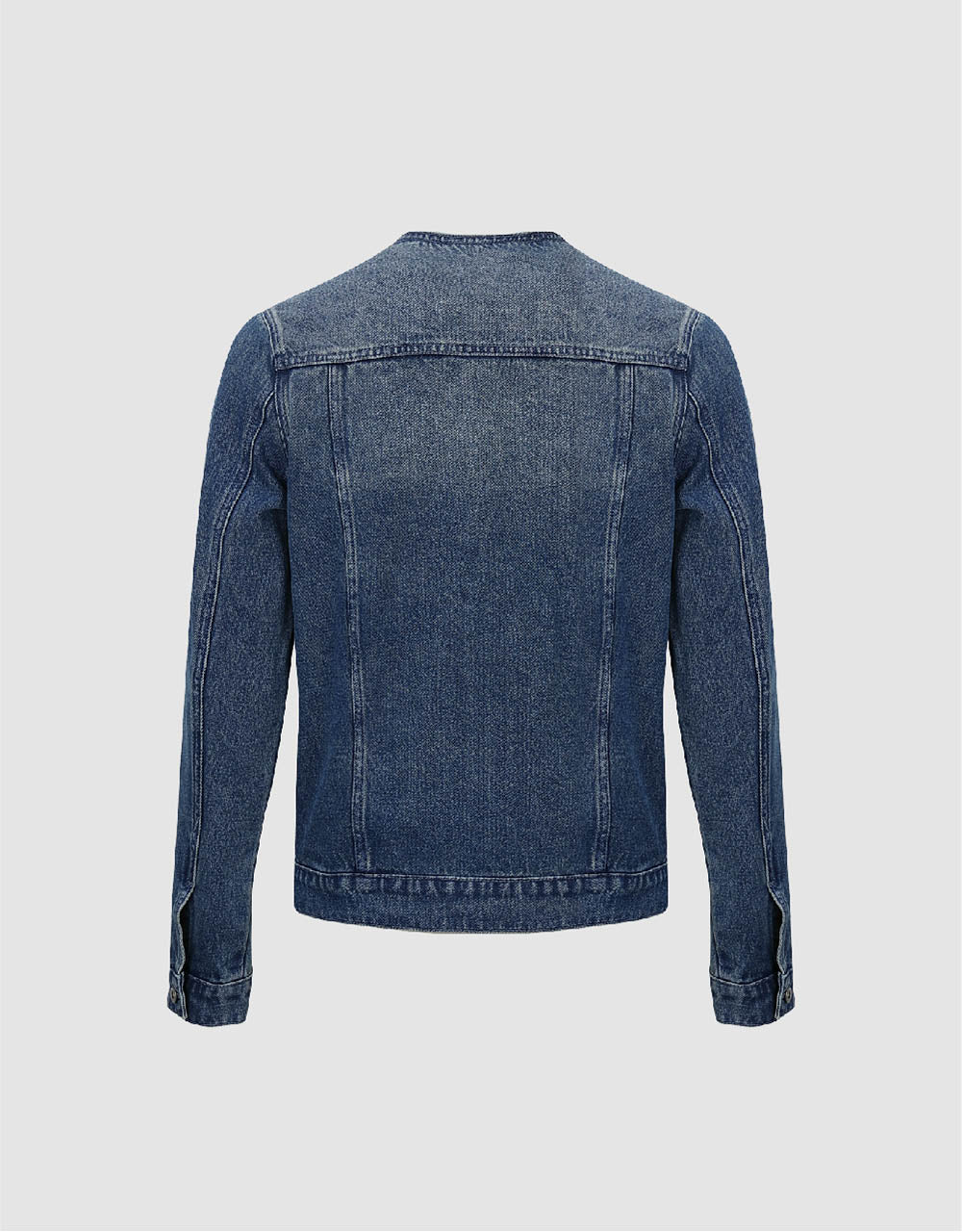 Crew Neck Denim Jacket