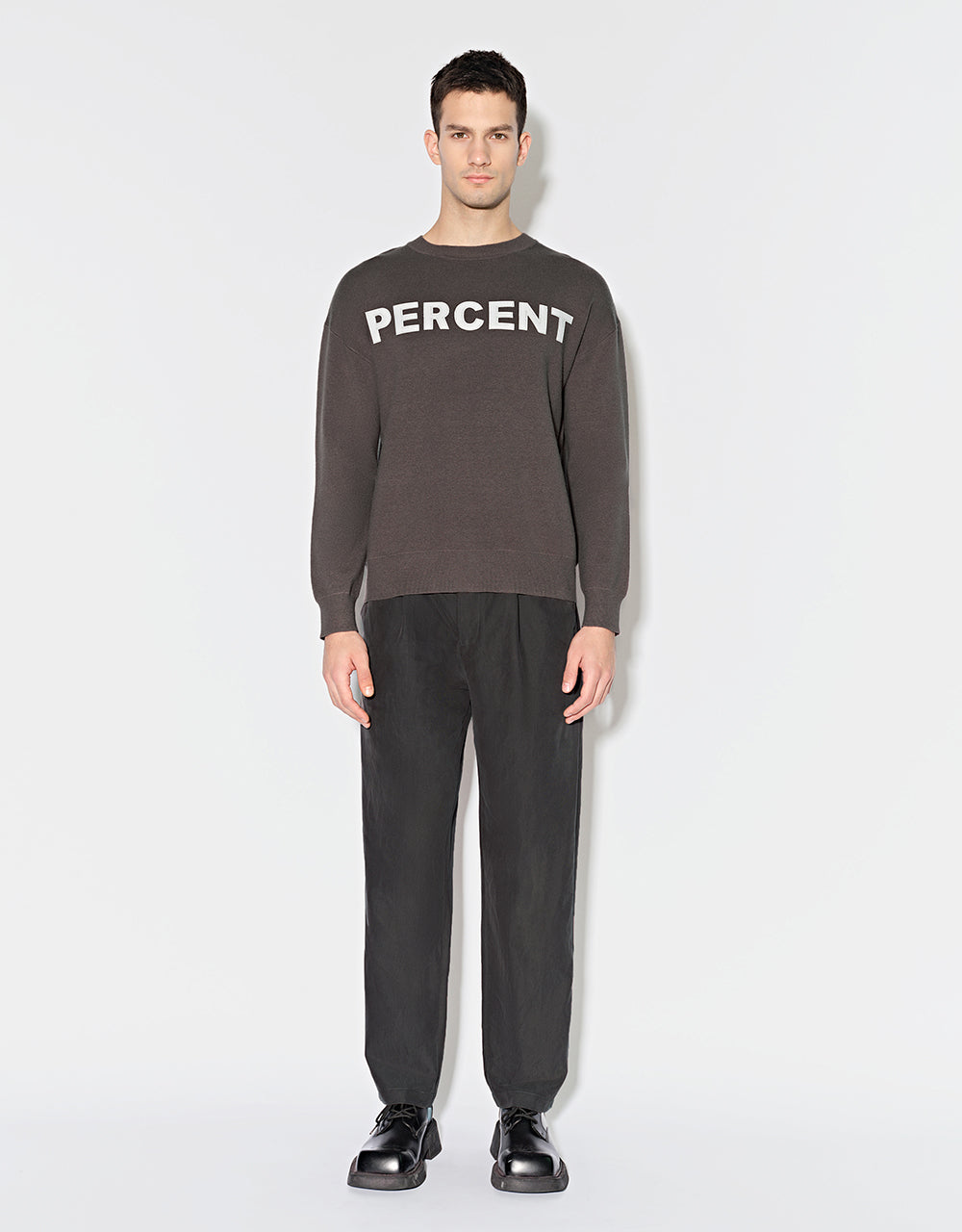 Letter Printed Knitted T-Shirt