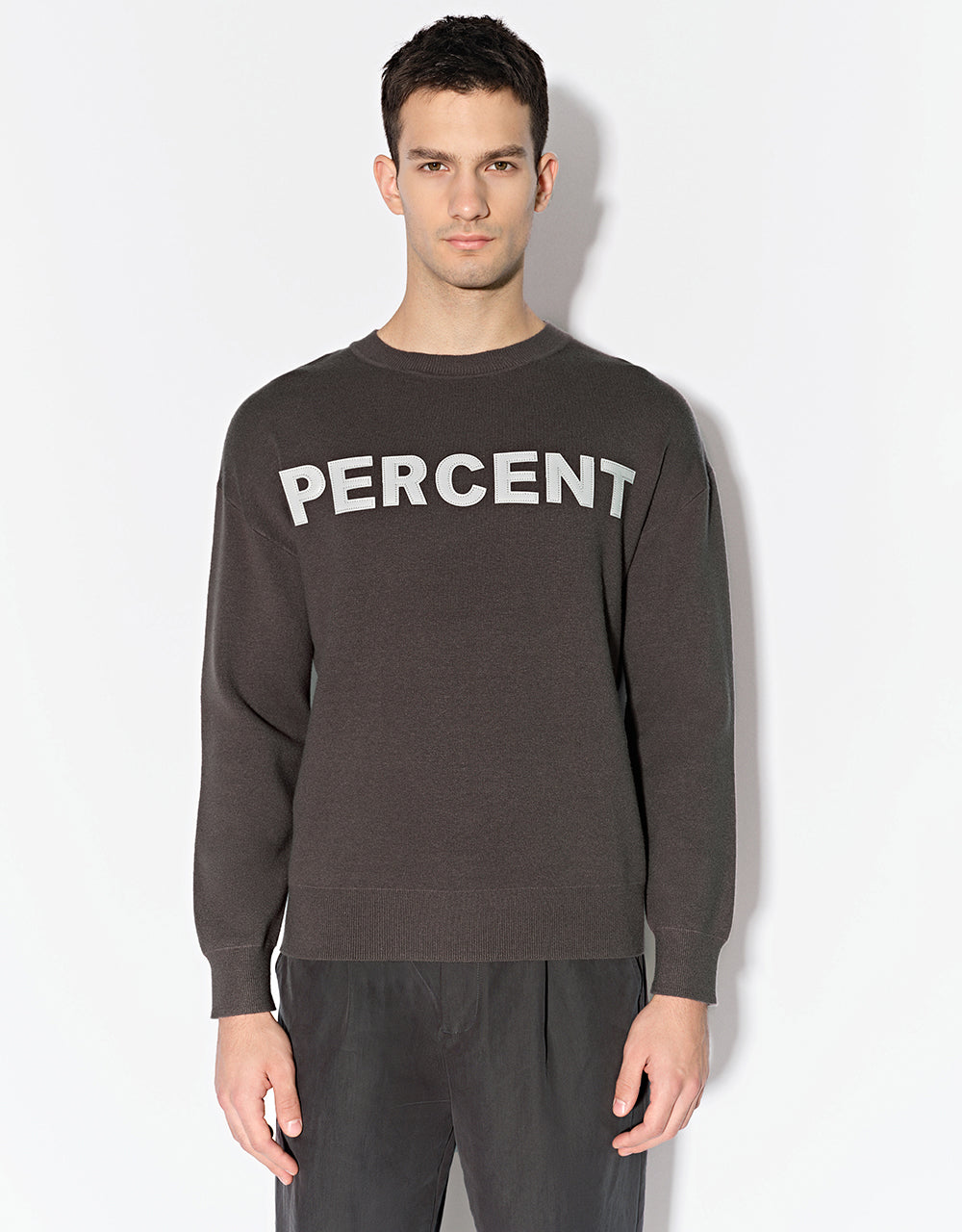 Letter Printed Knitted T-Shirt