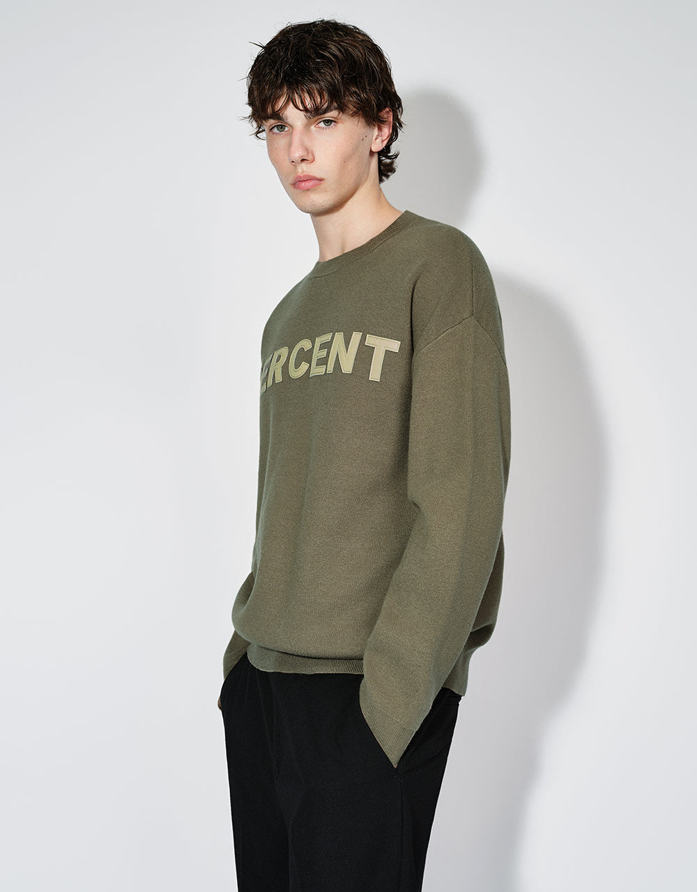 Letter Printed Knitted T-Shirt