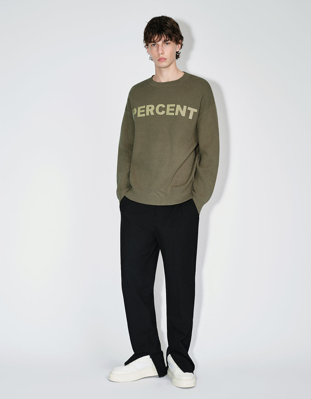 Letter Printed Knitted T-Shirt