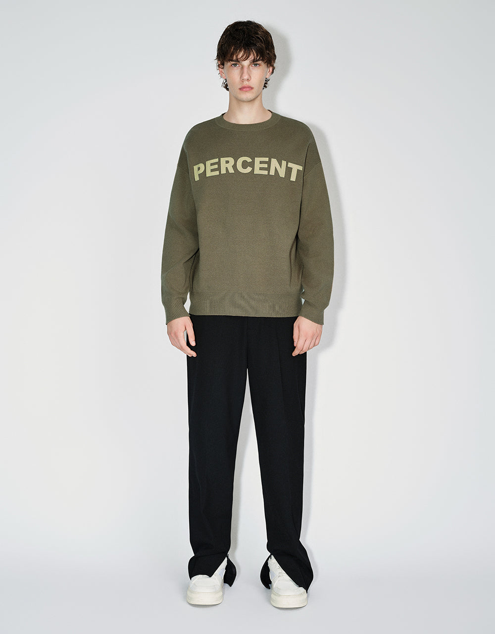 Letter Printed Knitted T-Shirt