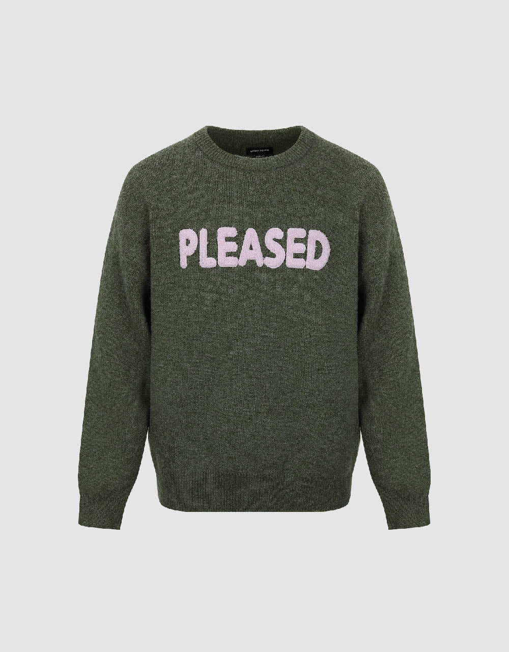 Letter Printed Crew Neck Knitted T-Shirt