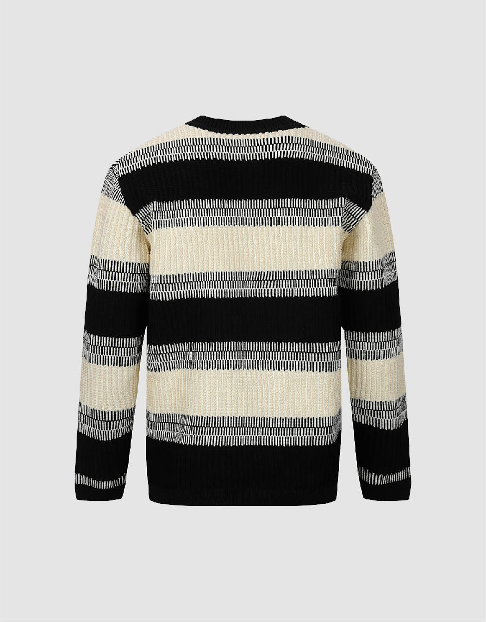 Crew Neck Striped Knitted T-Shirt