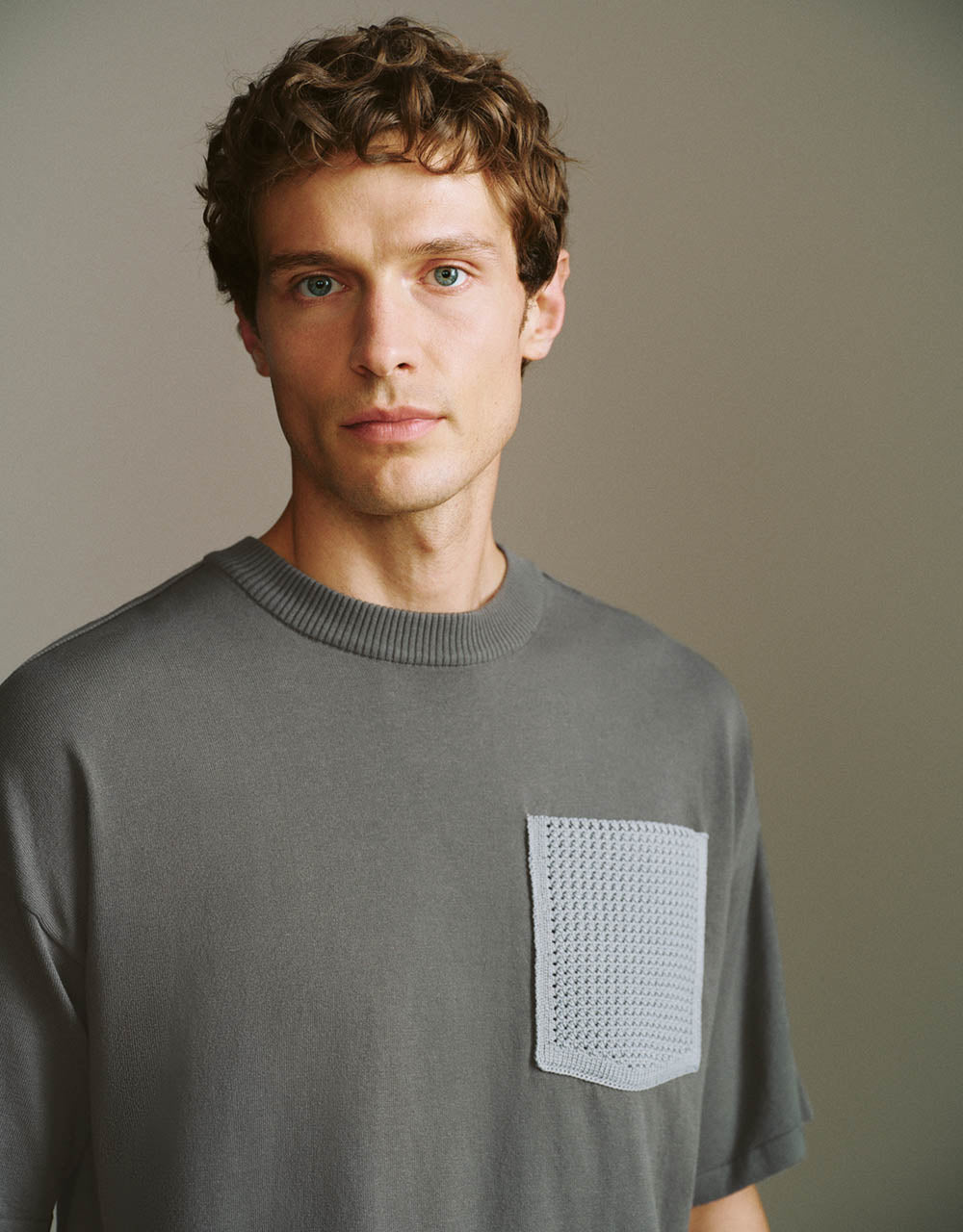 Crew Neck Knitted T-Shirt