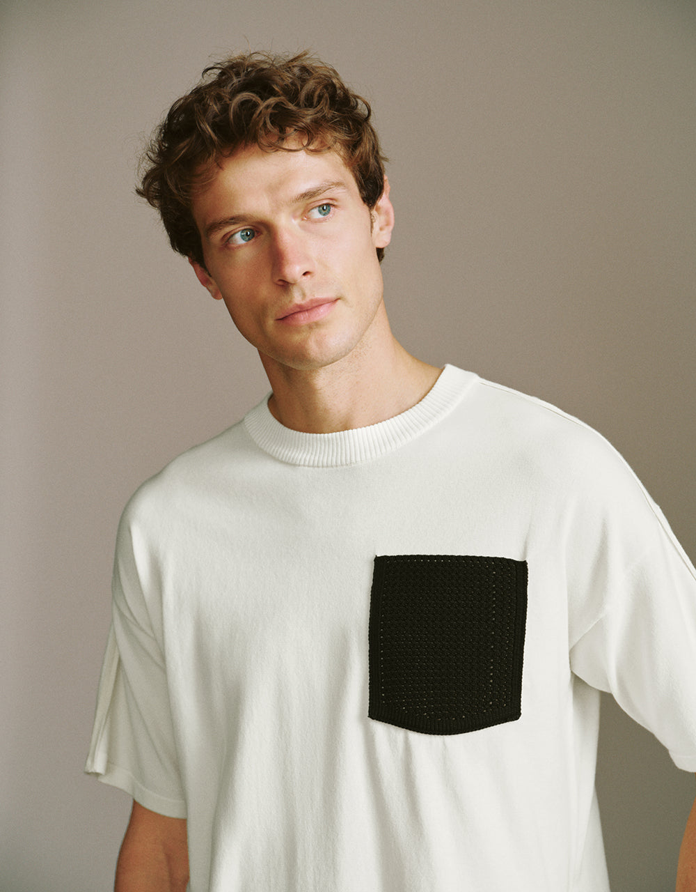 Crew Neck Knitted T-Shirt