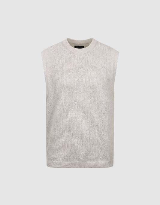 Crew Neck Knitted Tank Top