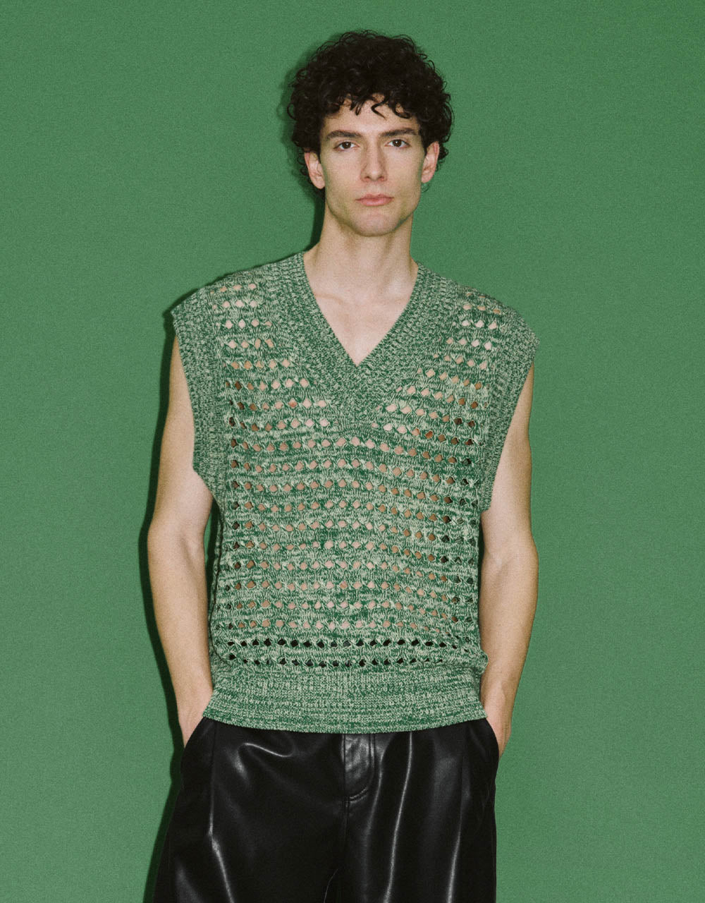 V-Neck Knitted Vest