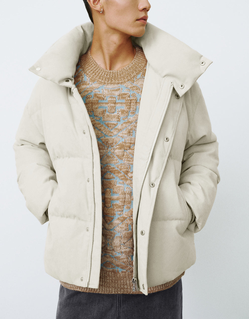 Stand Collar Straight Puffer Jacket