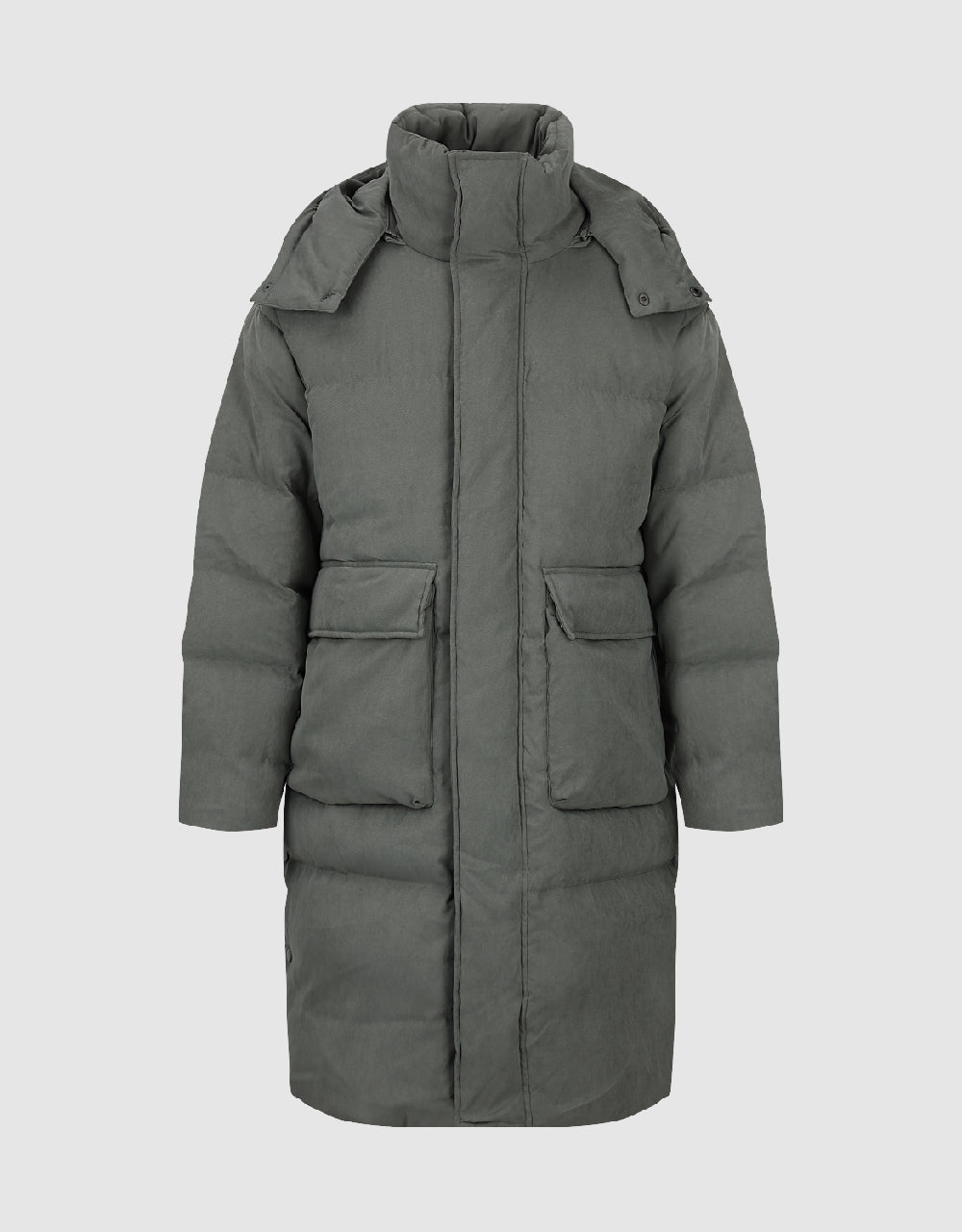 Drop Shoulder Sleeve Hooded Down Jacket