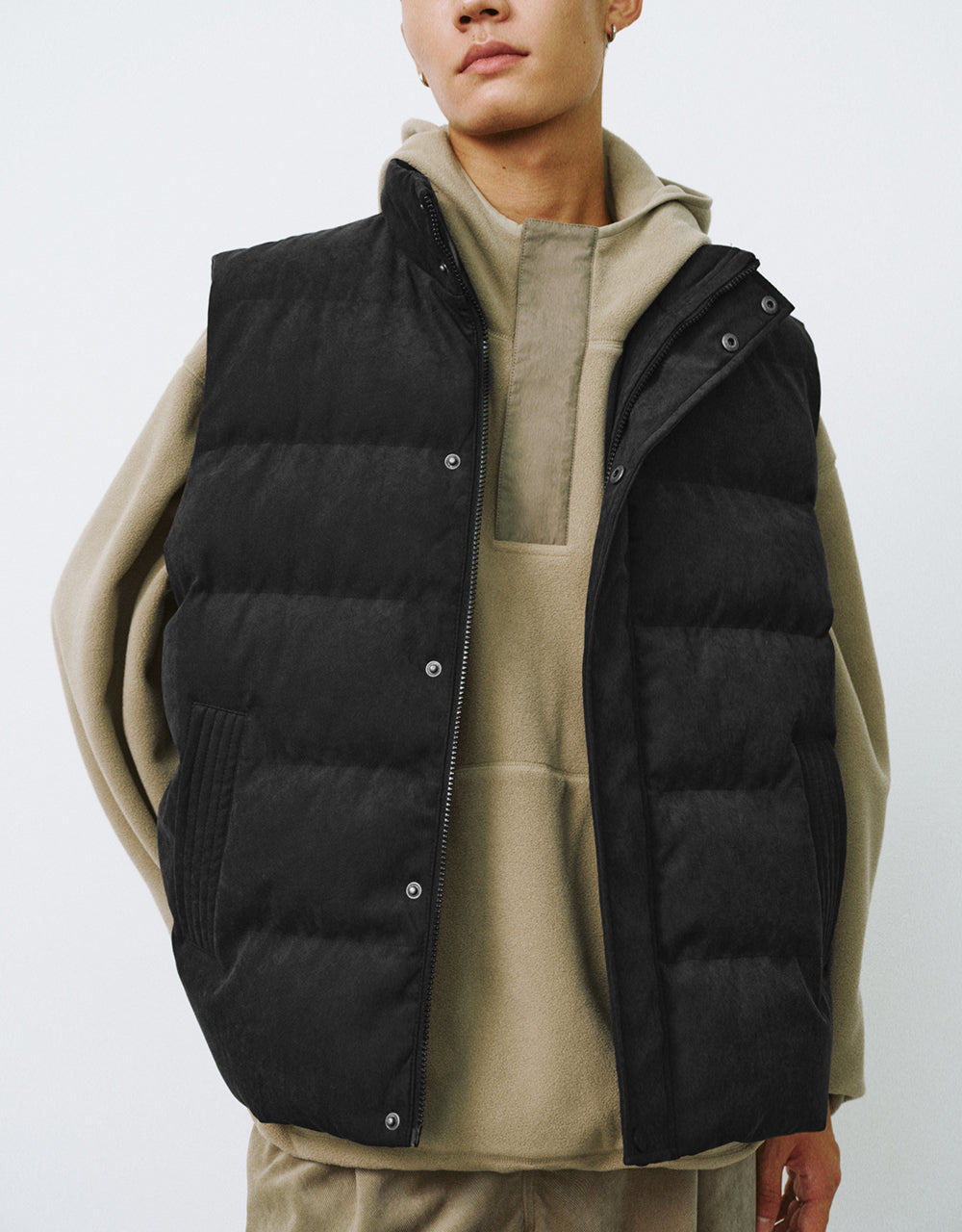 Stand Collar Puffer Waistcoat