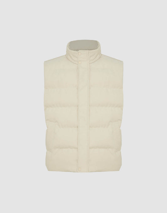 Stand Collar Puffer Waistcoat