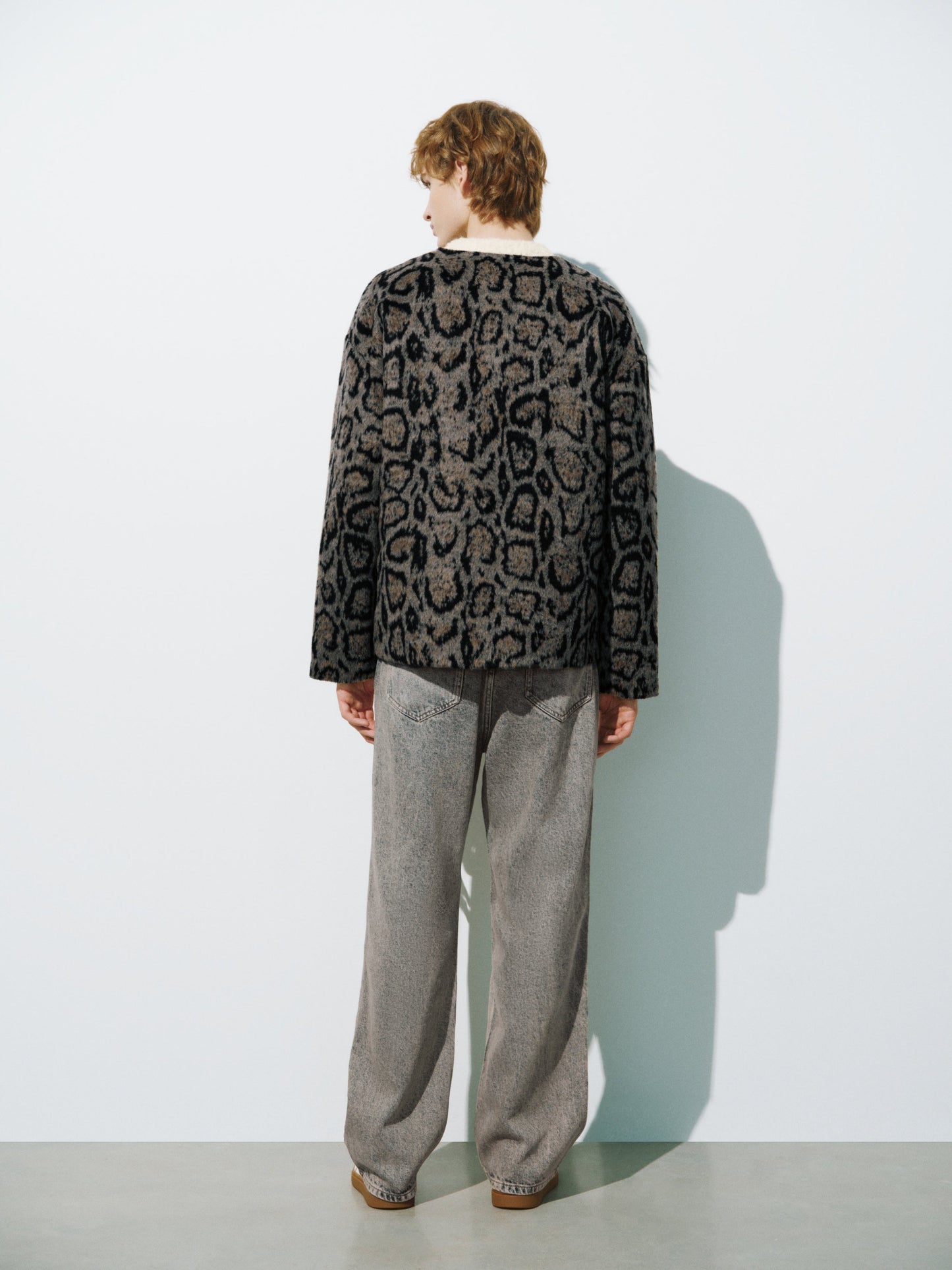 Leopard Pattern Kimono Lapel Jacket