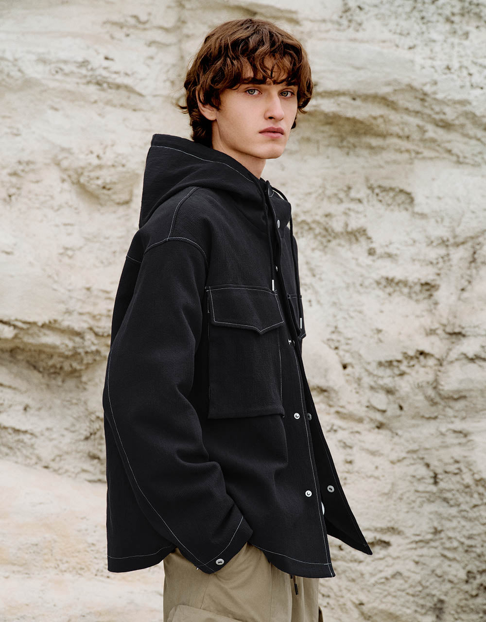 Drop Shoulder Sleeve Straight Jacket