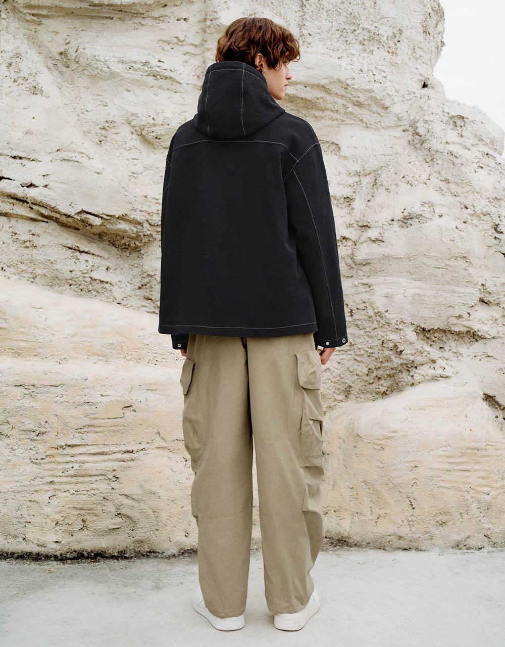 Drop Shoulder Sleeve Straight Jacket