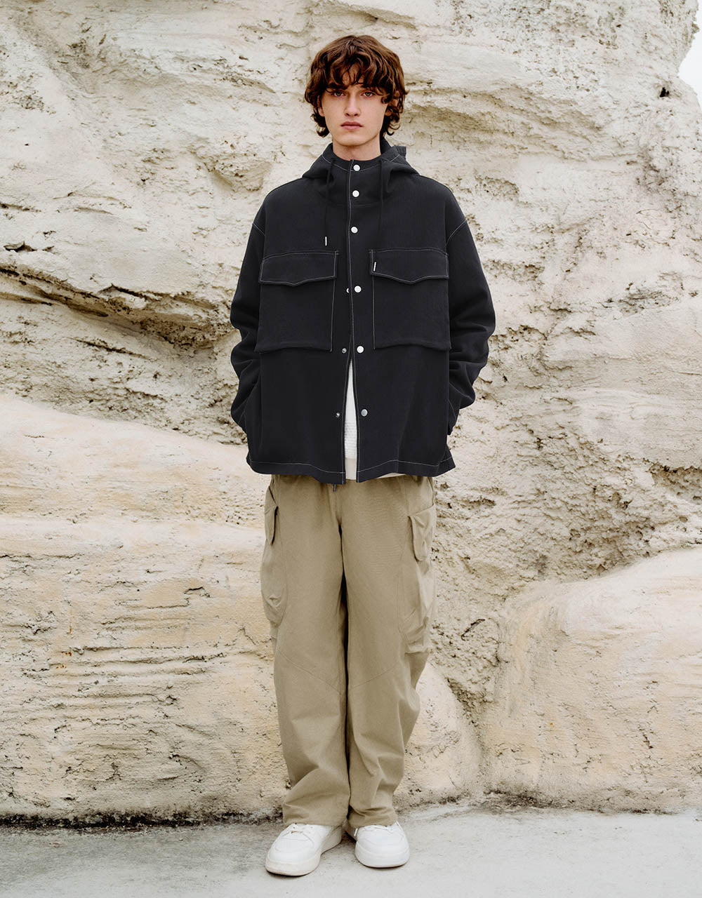 Drop Shoulder Sleeve Straight Jacket