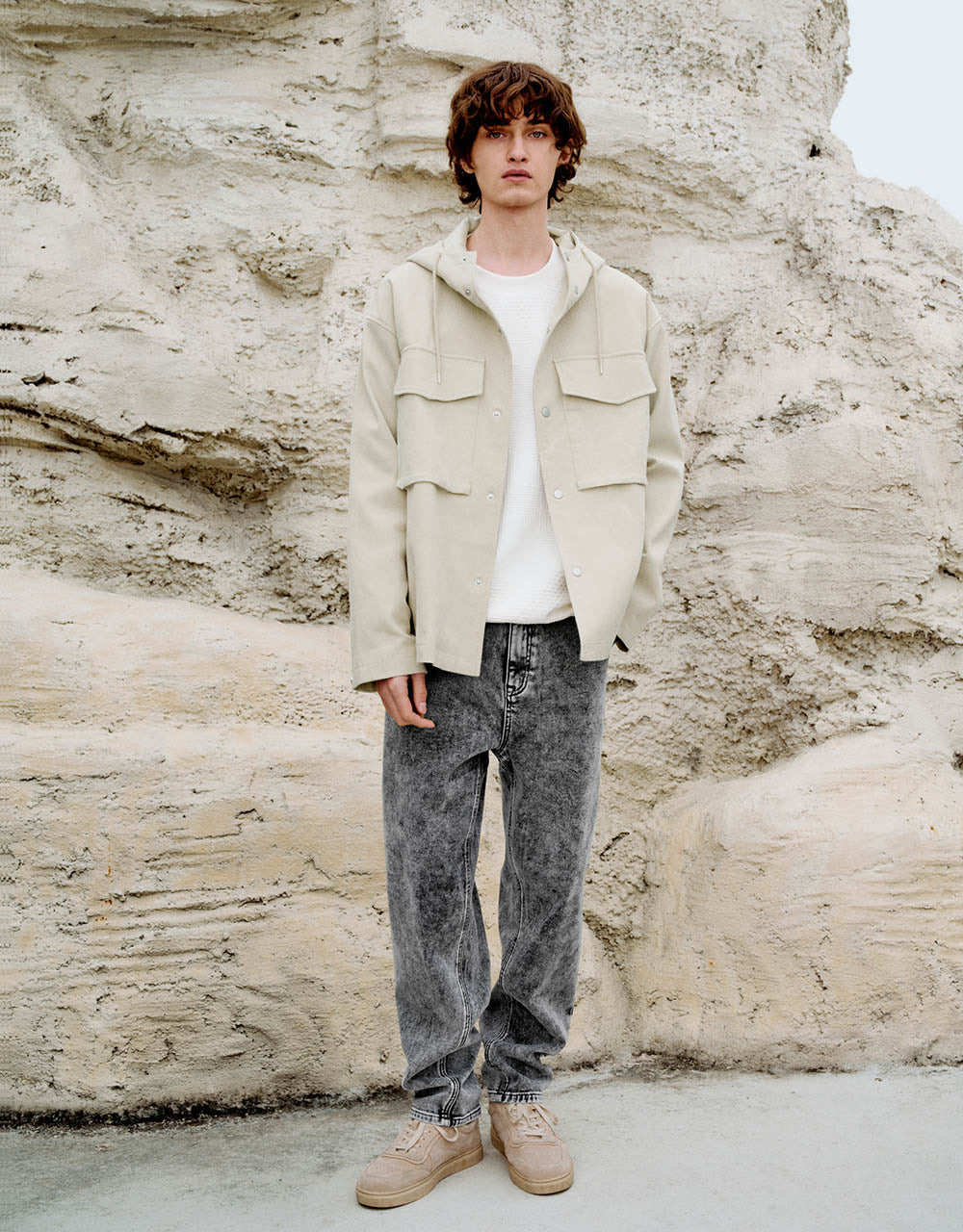 Drop Shoulder Sleeve Straight Jacket