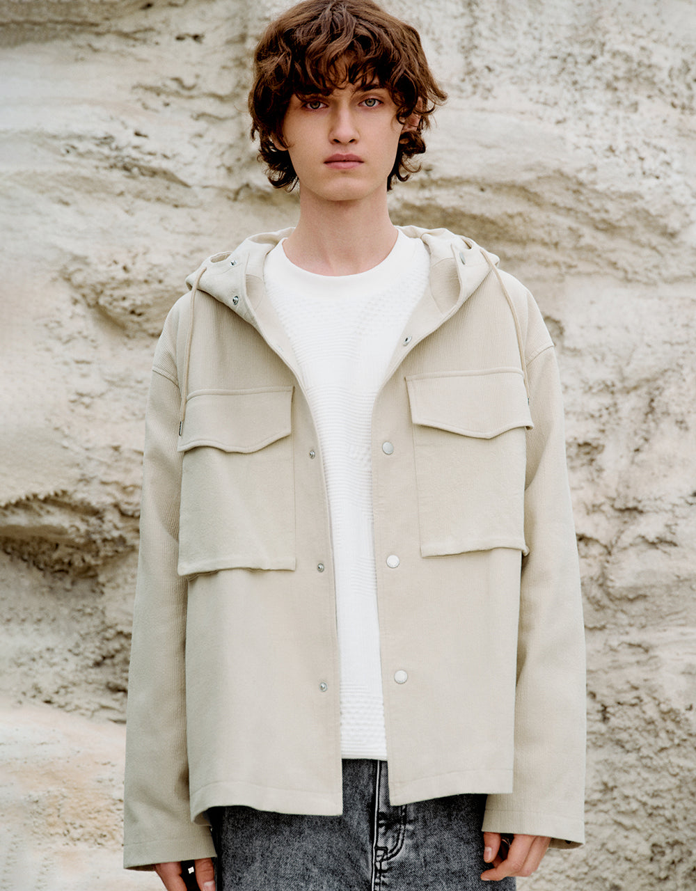 Drop Shoulder Sleeve Straight Jacket