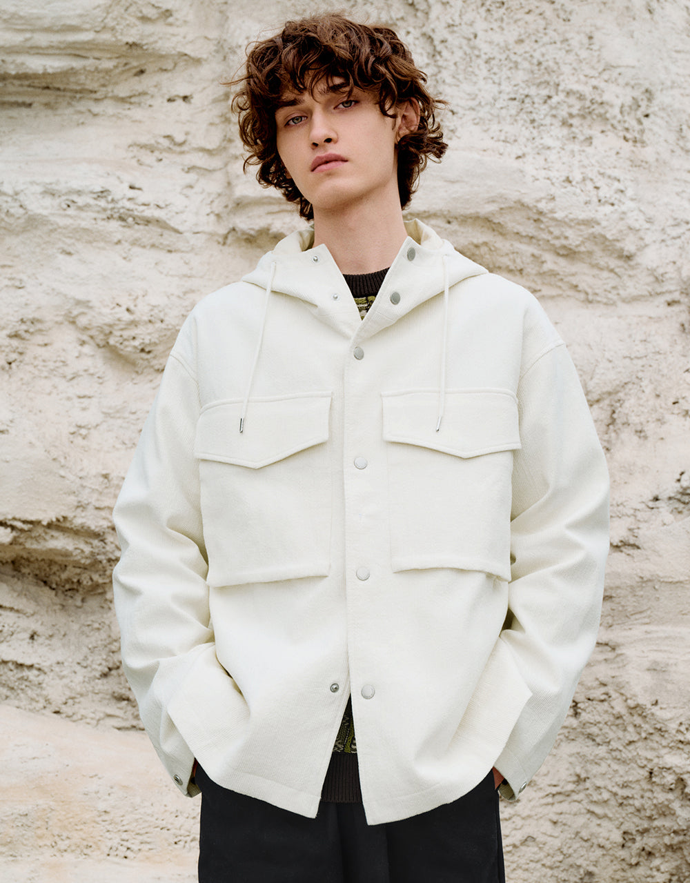 Drop Shoulder Sleeve Straight Jacket