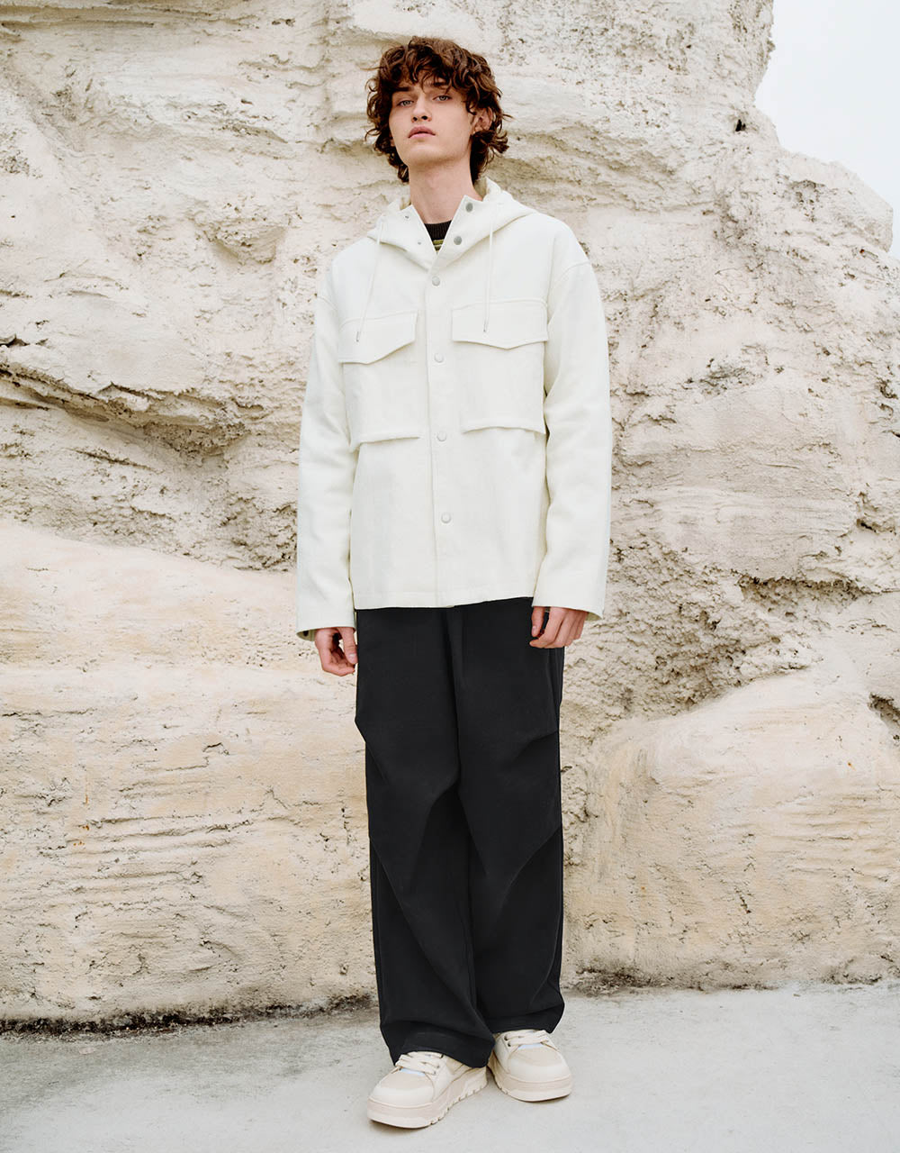 Drop Shoulder Sleeve Straight Jacket