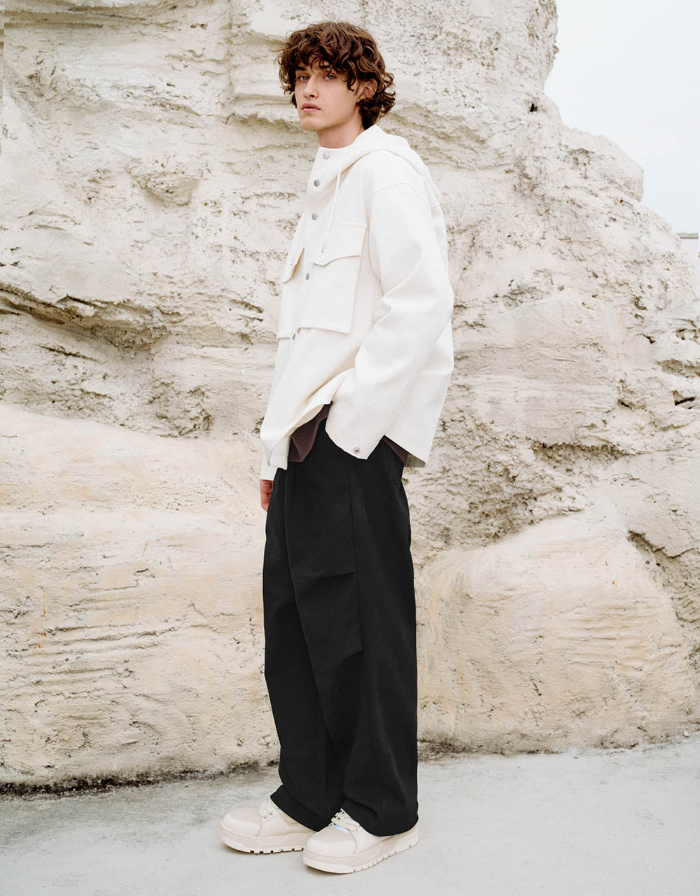 Drop Shoulder Sleeve Straight Jacket