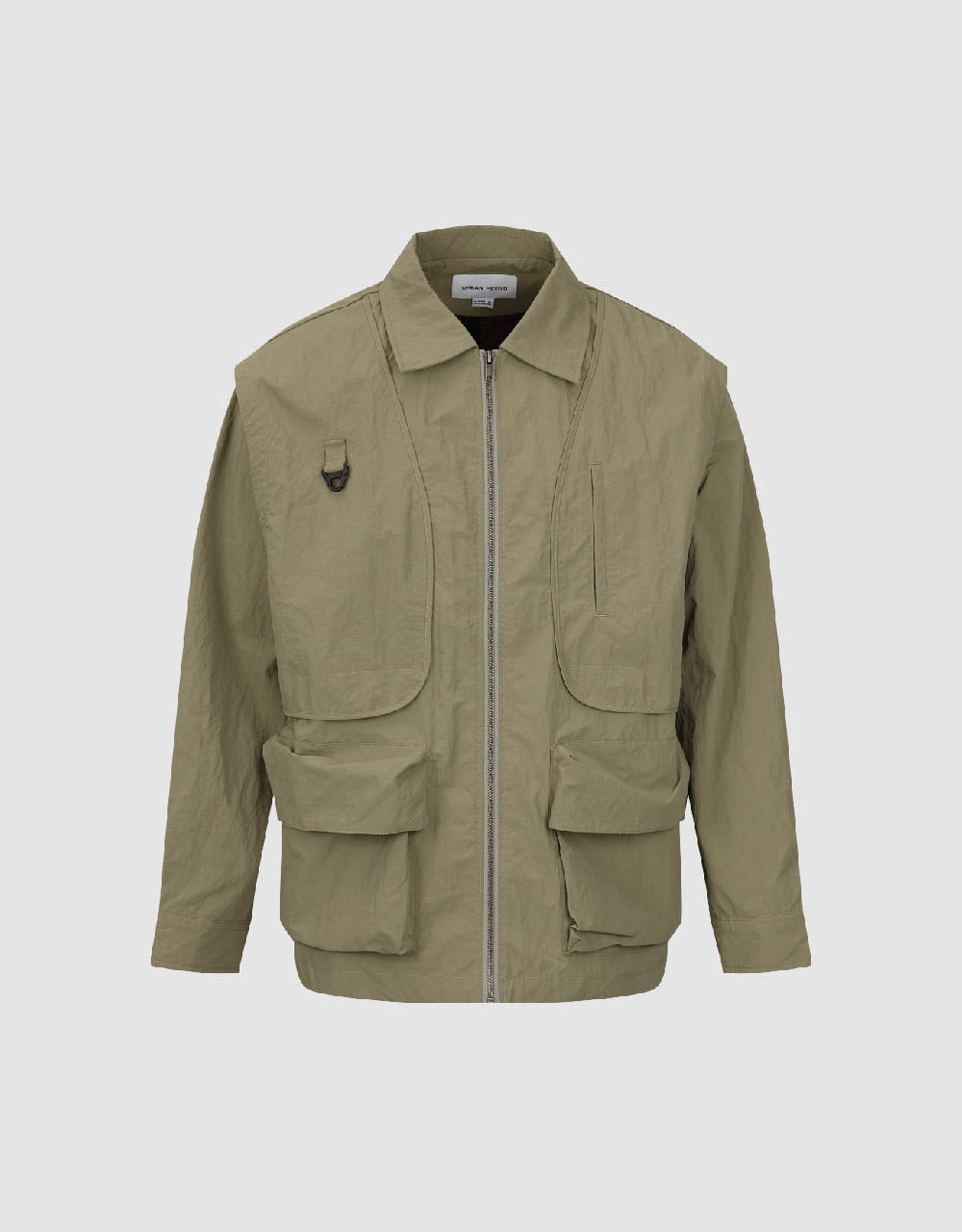 Zipper Front Straight Jacket