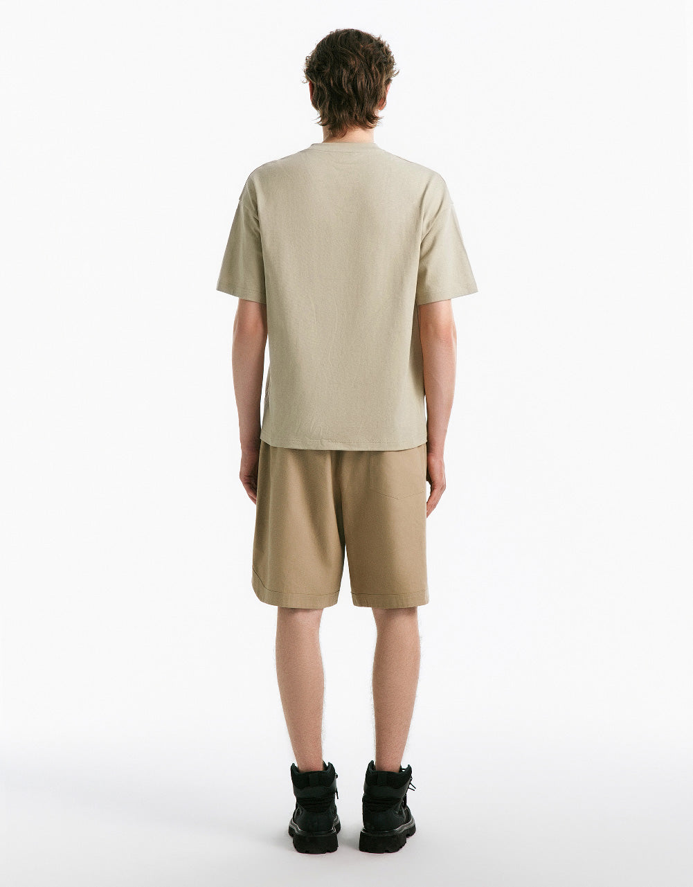 Drop Shoulder Sleeve Crew Neck T-Shirt