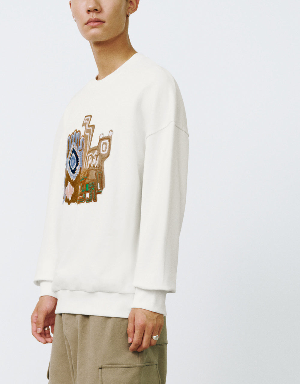 Printed Crew Neck Sweatshirt