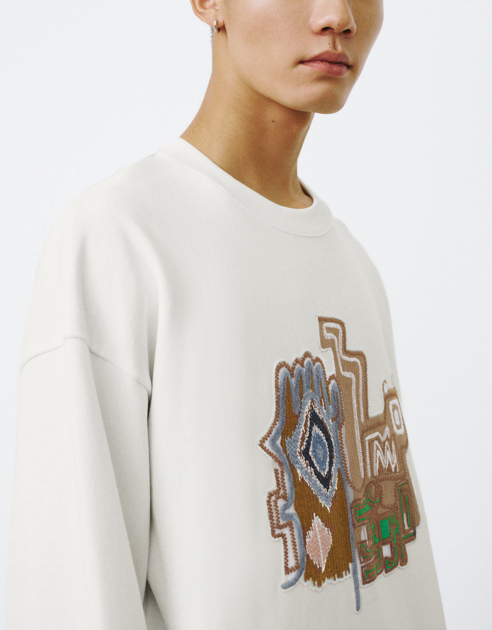 Printed Crew Neck Sweatshirt