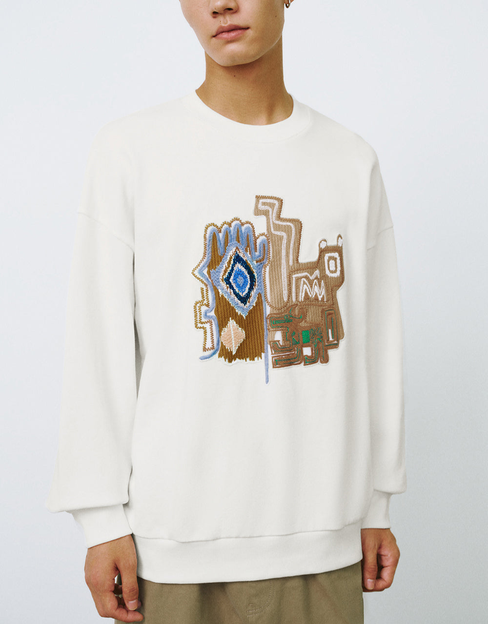 Printed Crew Neck Sweatshirt