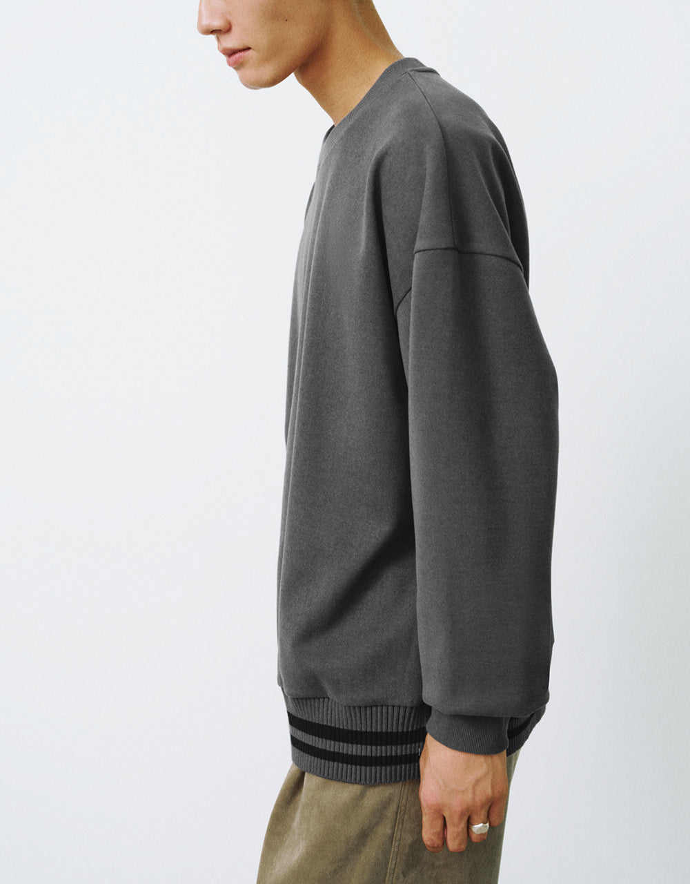 Two Toned Crew Neck Sweatshirt