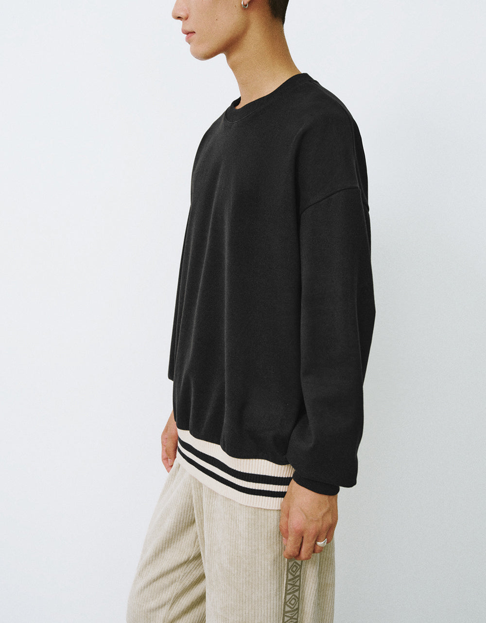 Two Toned Crew Neck Sweatshirt